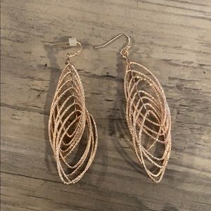 Rose gold dangle earrings
